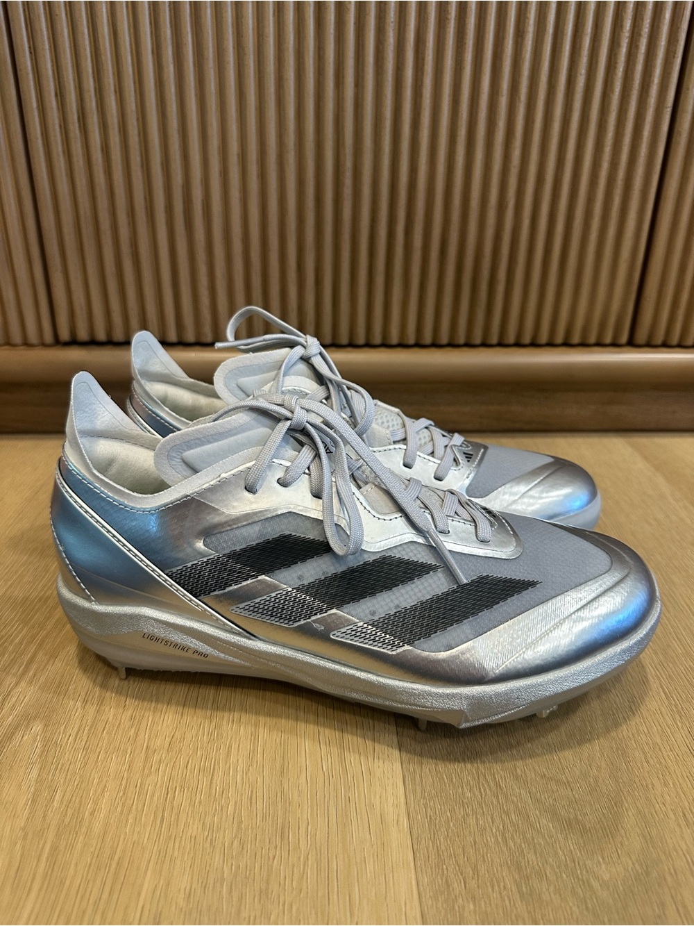 Adidas Adizero Impact SLV Silver Speed Metal Baseball Cleats
JS2995 Mens Size 8